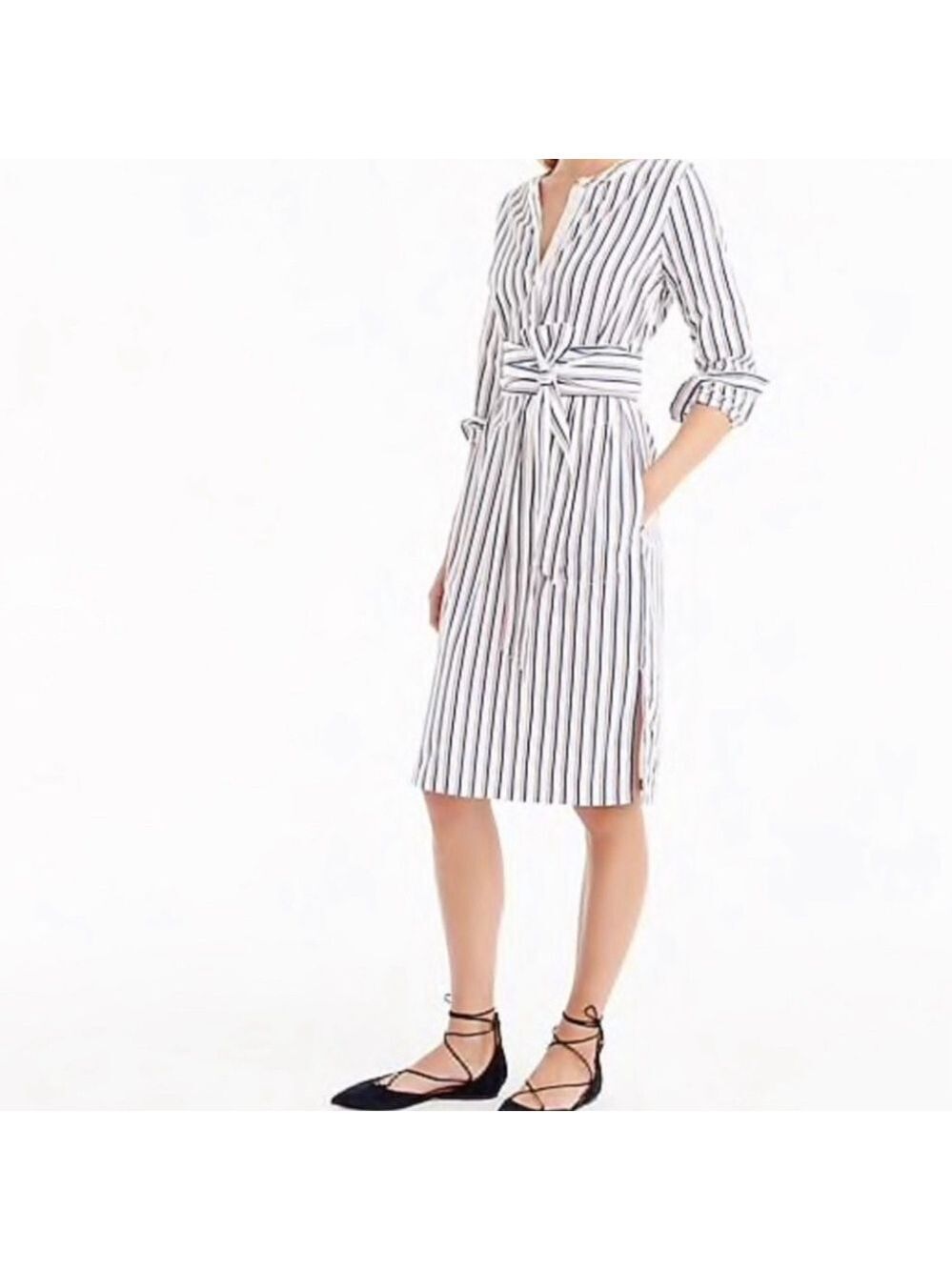 Thomas Mason for J.Crew Shirtdress with Stripes - Size 0